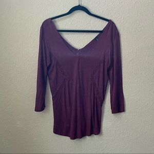 2 pc. BKE plum color shirt and spaghetti strap tank.
